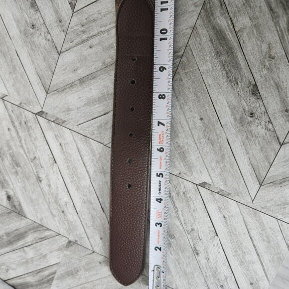 Studded 3 Strand Brown Leather Belt Womens M Country Western Rodeo Bling - Picture 4 of 11